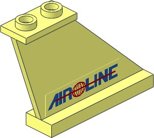 Tail  4 x  1 x  3 with "AIR LINE" with Red Globe Logo Right Sticker