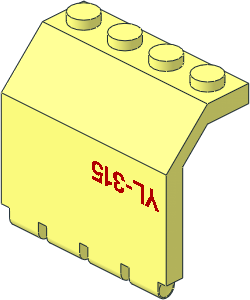 Hinge Panel  2 x  4 x  3.333 with "YL-315" Left Sticker