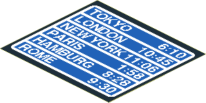 Sticker  3.5 x  3.9 with Flight Schedule with Black Border