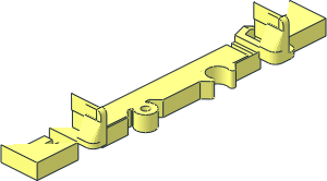 ~Train Track  9V Curved - Plastic Part, End Sleeper Common Area
