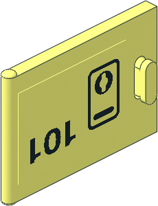 Container Cupboard  2 x  3 x  2 Door with Locker "101" and Keyhole Sticker