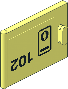 Container Cupboard  2 x  3 x  2 Door with Locker "102" and Keyhole Sticker