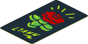 Sticker  2.1 x  1.2 with "Liann" Sketchbook Cover