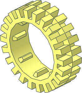 Tyre  7/ 56 x 17 Offset Tread