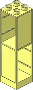 Duplo Support 2 x 2 x 6 with Drawer Slots on Two Sides Duplo Support 2 x 2 x 6 with Drawer Slots on Two Sides