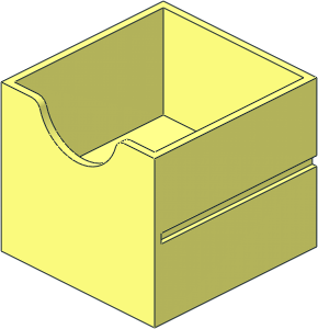 Duplo Drawer 2 x 2 x 2 with Semi-Circle Cut Out Duplo Drawer 2 x 2 x 2 with Semi-Circle Cut Out