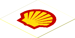 Sticker  1.3 x  1.3 with Shell Logo 1971