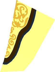 ~Minifig Lower Body with  4 x  4 Round Robe with Queen Amidala Pattern - Front Pattern Half