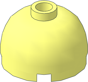 Cylinder  2 x  2 with Dome Top with Blocked Stud Cylinder  2 x  2 with Dome Top with Blocked Stud