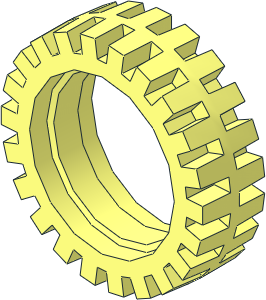 Tyre  7/ 45 x 17 Offset Tread with Middle Band