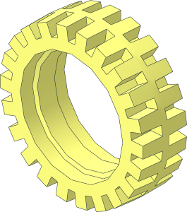 Tyre  7/ 45 x 17 Offset Tread with Middle Band
