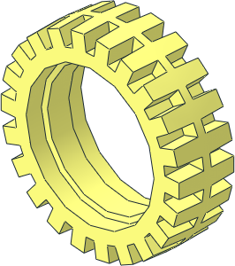 Tyre  7/ 45 x 17 Matching Tread with Middle Band