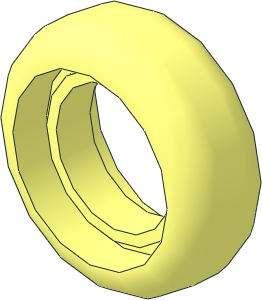 ~Wheel  6.8 x 18 Solid for Duplo Vehicle Base