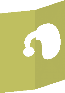 ~Minifig Head Hearing Aid Negative Pattern