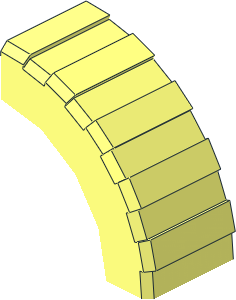 ~Tyre 14/ 25 x 17 Shallow Staggered Treads - Eighth