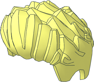 Minifig Hair Short Spiked, Swept Up in Front