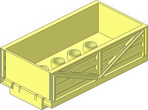 ~Duplo Flatbed  4 x  6 x  1.75 with Corrugated Sides without Patternable Surfaces