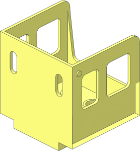 ~Duplo Train Cabin  3.2 x  3 x  3 with Narrow Front Windows and without Patternable Surfaces