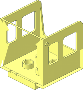 ~Duplo Train Cabin  3.2 x  3 x  3 Common Geometry without Patternable Surfaces- Half