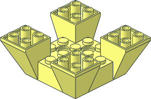 Slope Brick 65  6 x  6 x  2 Inverted Quadruple