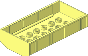 Duplo Flatbed Wagon  2 x  8 x  1  with Sides Hatches