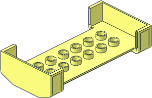 Duplo Flatbed Wagon  2 x  8 x  1  with Open Sides