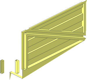 ~Duplo Flatbed  4 x  6 x  1.75 with Corrugated Sides - Quarter