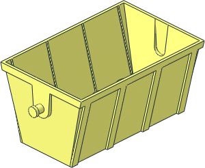 Duplo Train Tipper  2 x  5 with Corrugated Slanted Sides Duplo Train Tipper  2 x  5 with Corrugated Slanted Sides