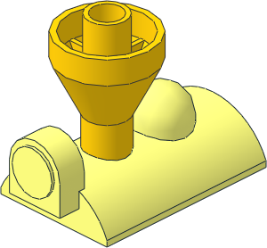 Duplo Train Steam Engine Boiler with Fixed Yellow Funnel Pattern