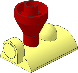 Duplo Train Steam Engine Boiler with Fixed Red Funnel Pattern