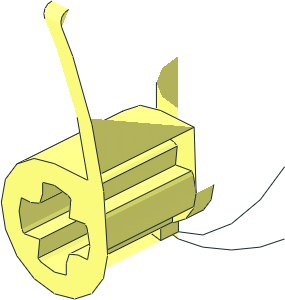 ~Technic Panel Curved 3 x 2 x 1 without Top and Front - Half