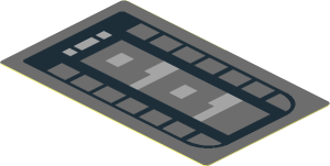 Sticker  1.7 x  2.8 with B-wing Engine Exhaust Vent Pattern