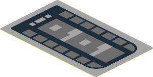 Sticker  1.7 x  2.8 with B-wing Underside Engine Exhaust Vent Pattern