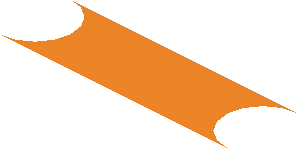 ~Tile  2 x  6 with Orange 'JAZZ' with Red and White Outlines Pattern - Gap