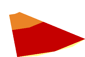 ~Tile  2 x  6 with Orange 'JAZZ' with Red and White Outlines Pattern - Corner 2