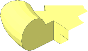 ~Plate  2 x  2 with Rod Frame Round - 1/8th