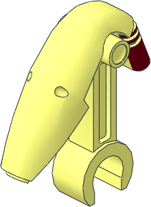 Minifig Mechanical Head SW Battle Droid with Dark Red Insignia Pattern