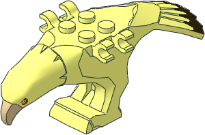 Animal Eagle Body with Beak, Eyes and Dark Brown Tail Feathers Pattern