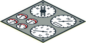 Sticker  1.9 x  1.9 with Ship Controls