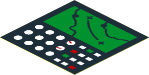 Sticker  1.9 x  1.9 with Electronic Terrain Display