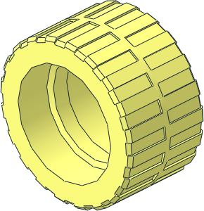 Tyre 14/ 25 x 17 Shallow Staggered Treads with Middle Band