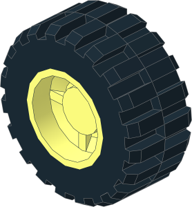 Wheel Rim 14 x 17 with  4 Spokes with Tyre 14/ 50 x 17