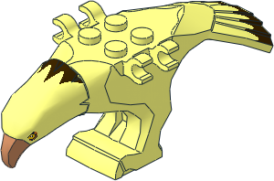 Animal Eagle Body with Beak, Eyes and Dark Brown Head and Tail Feathers Pattern