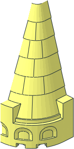 ~Duplo Roof Spire - Castle - Half