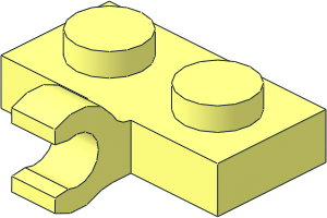 Plate 1 x 2 with Clip Horizontal on Side (Thick C-Clip) Plate 1 x 2 with Clip Horizontal on Side (Thick C-Clip)