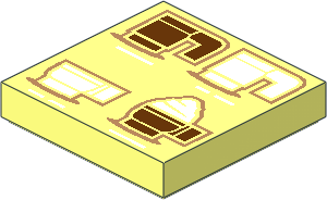 Tile  2 x  2 with  4 Reddish Brown and White Coffee Cups Pattern