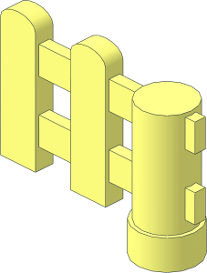 ~Duplo Fence  1 x  6 x  2 Picket - Half