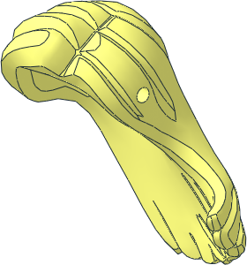 Minifig Hair Female Long, Parted on Left, Swept over Left Side