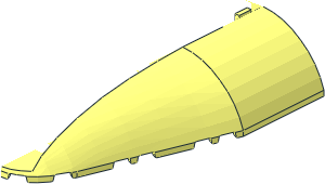 ~Plane Top Aft Section  8 x 12 x  2 Tapered - Half