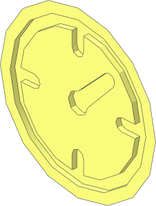 ~Duplo Panel  1 x  2 x  1.667 Sloped with Embossed Gauges - Gauge 1